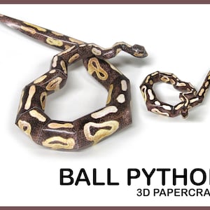 BALL PYTON 3D Papercraft / Papercraft Animals / Animal Sculpture / 3d Model Animal / 3d Origami / Papercraft Model / Instant Download PDF