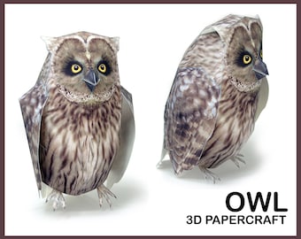 BLAKISTONS FISH OWL 3D Papercraft / owl sculpture / owl print / owl decor / diy owl statue / 3d origami owl / owl figurine / 3d printing