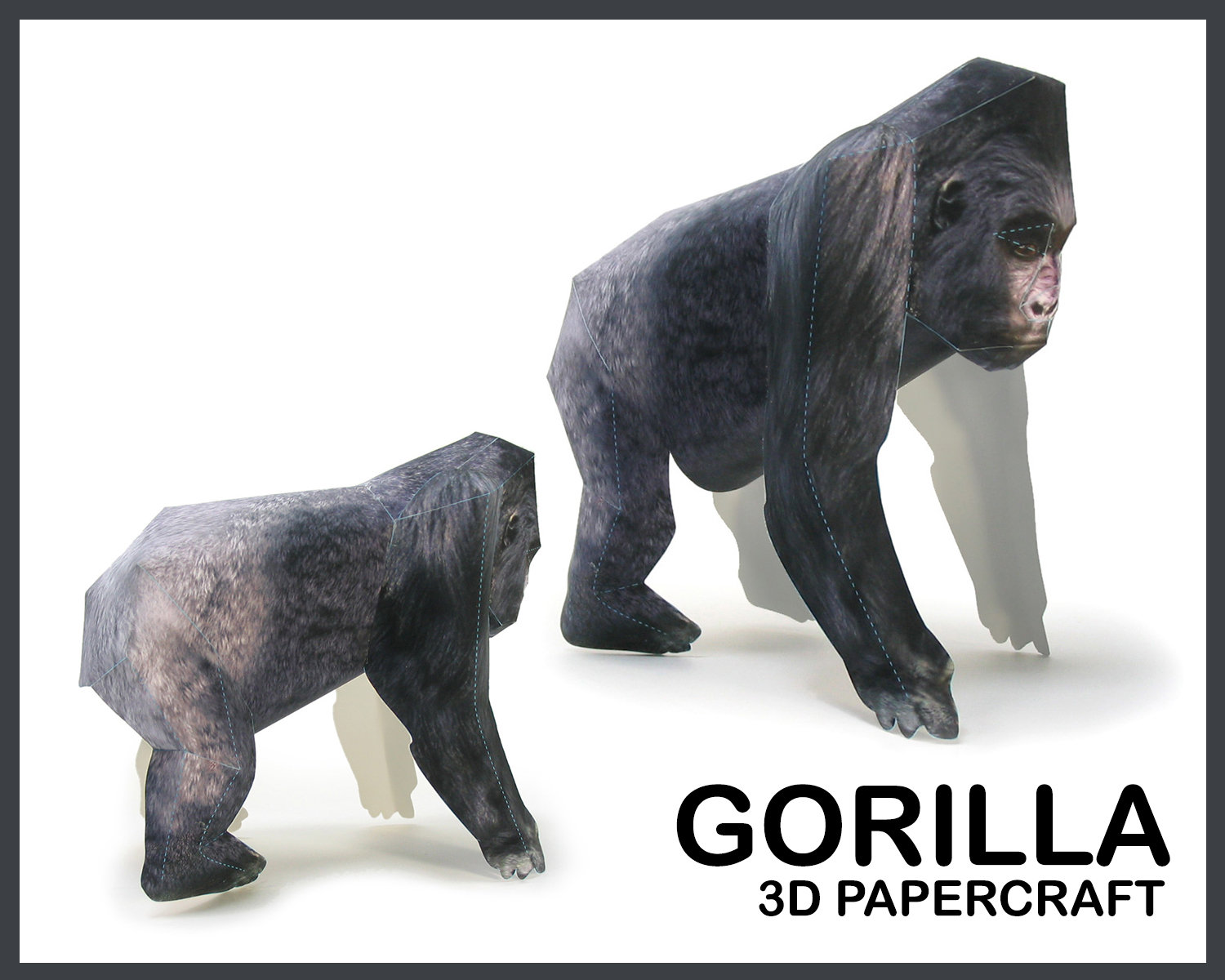 STL file gorilla wall art silverback gorilla wall decor 2d animal art  🦍・Design to download and 3D print・Cults