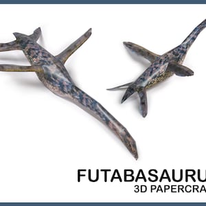 FUTABASAURUS 3D Papercraft / Kit de origami 3D Paper Craft / Animal 3D Papercraft / Modelo de papel DIY / Plantilla PDF digital Papercraft / Decoración