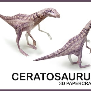 CERATOSAURUS 3D Papercraft / origami 3d / modelo papercraft / animales papercraft / escultura animal / modelo de papel / modelo de cartón