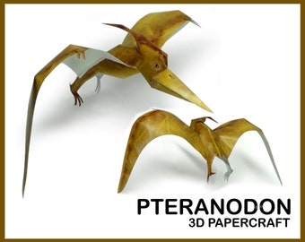 PTERANODON 3D Papercraft / Standing Pteranodon Paper craft / Modelo de Papercraft 3D / DIY para impressão em pdf / kit de origami / download digital