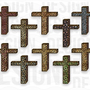 10 Cross Leopard Sublimation Graphic