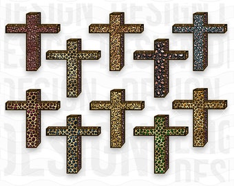 10 Cross Leopard Sublimation Graphic