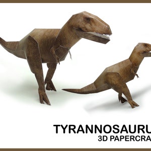 TYRANNOSAURUS 3D Papercraft / theropod dinosaur papercraft / birg-footed dinosaur papercraft / DIY pdf templates / tyrannosaurus trophy