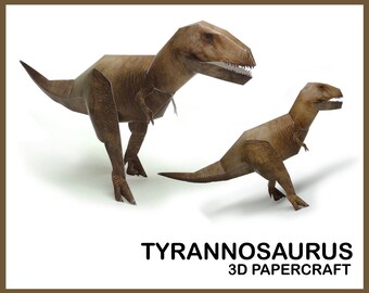 TYRANNOSAURUS 3D Papercraft / theropod dinosaur papercraft / birg-footed dinosaur papercraft / DIY pdf templates / tyrannosaurus trophy