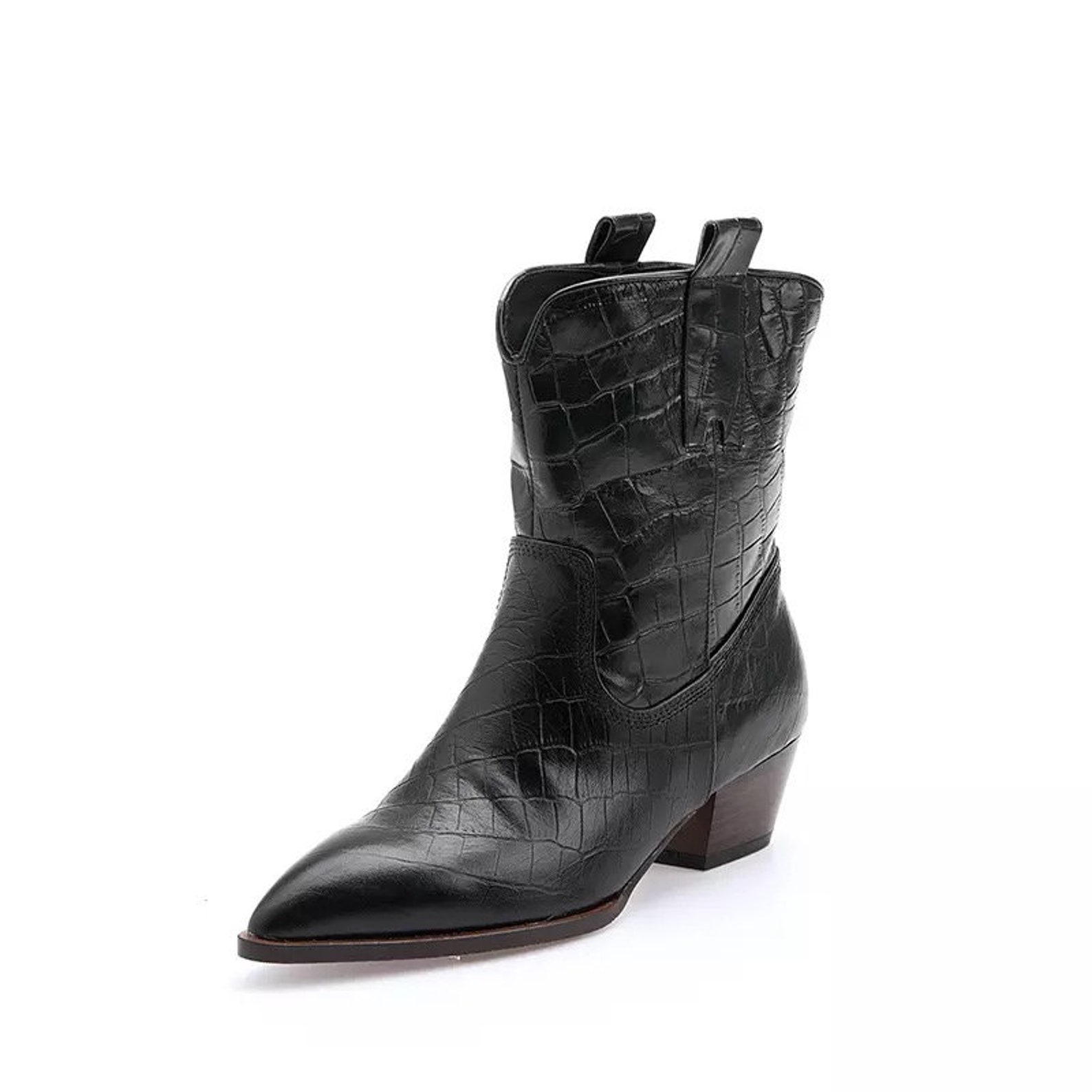 block heel western boots