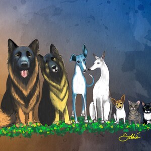 Have your entire pet family immortalised in a digital characterisation.