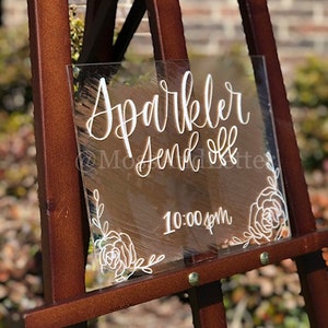 Hand Lettered Acrylic Sign for Weddings and Events 8x10inch
