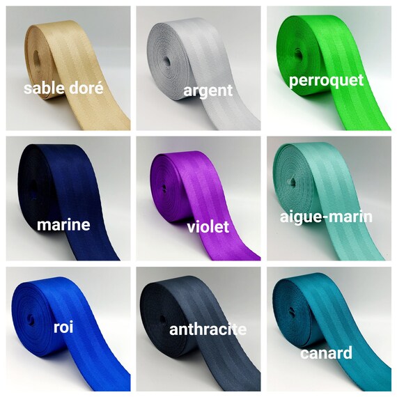 Nine Stripe Webbing: Bright Blue Nine Stripe Webbing: Bright Blue