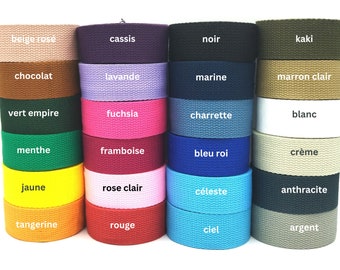 AnseTendance 24 Colors Plain Cotton 32mm Straps for Handbags Backpacks Cove Shoulder Strap Guitar Camera Creative Sewing Supplies