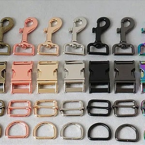 AnseTendance Accessories for Handbags Backpacks Closure Snap Clip Carabiner Half-Moon Sliding Buckle 25mm Interior for Strap image 2