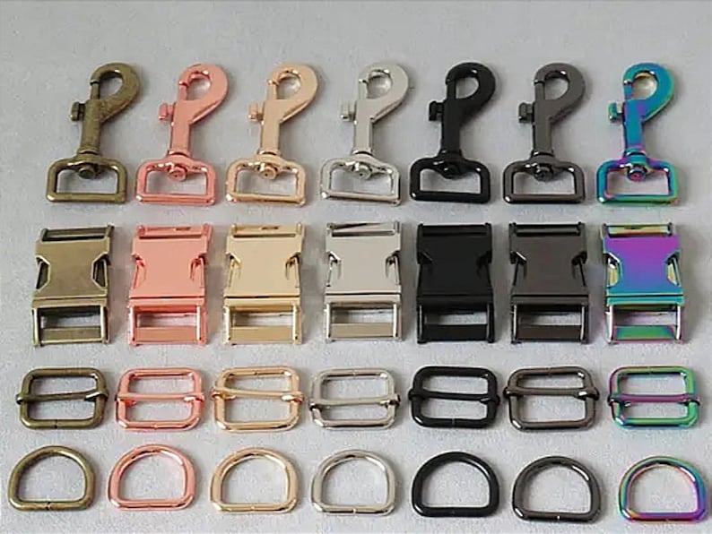 AnseTendance Accessories for Handbags Backpacks Closure Snap Clip Carabiner Half-Moon Sliding Buckle 25mm Interior for Strap image 2