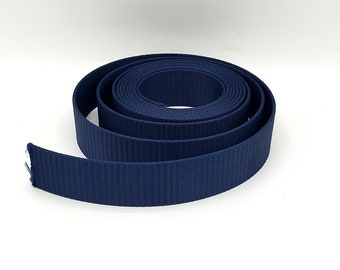 AnseTendance - thick nylon strap 2.2mm x 32mm wide for handbags tote bag shoulder strap navy blue couture creations