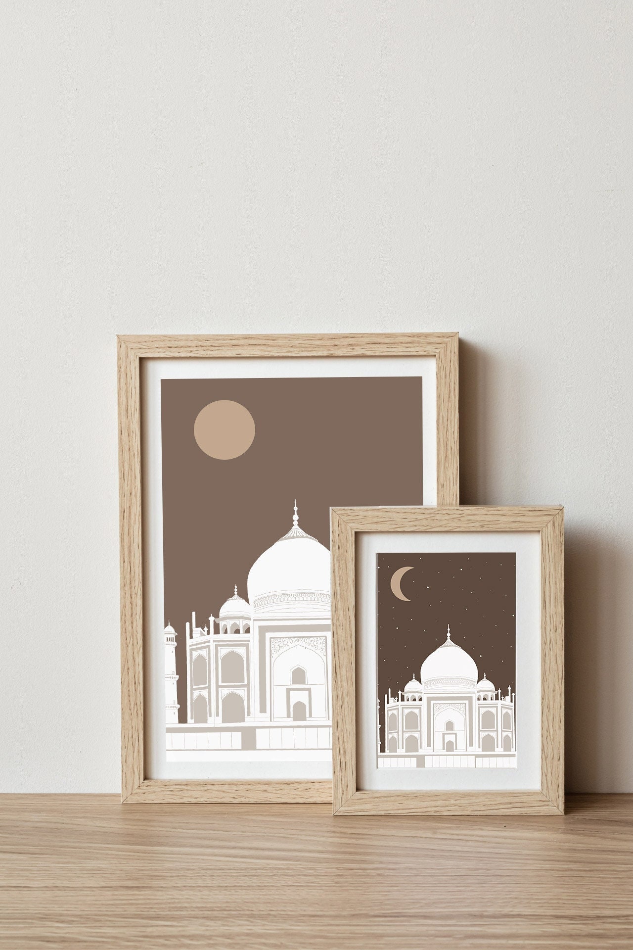 Affiche L Print A5 - A4 A3 Taj Mahal Day/Night