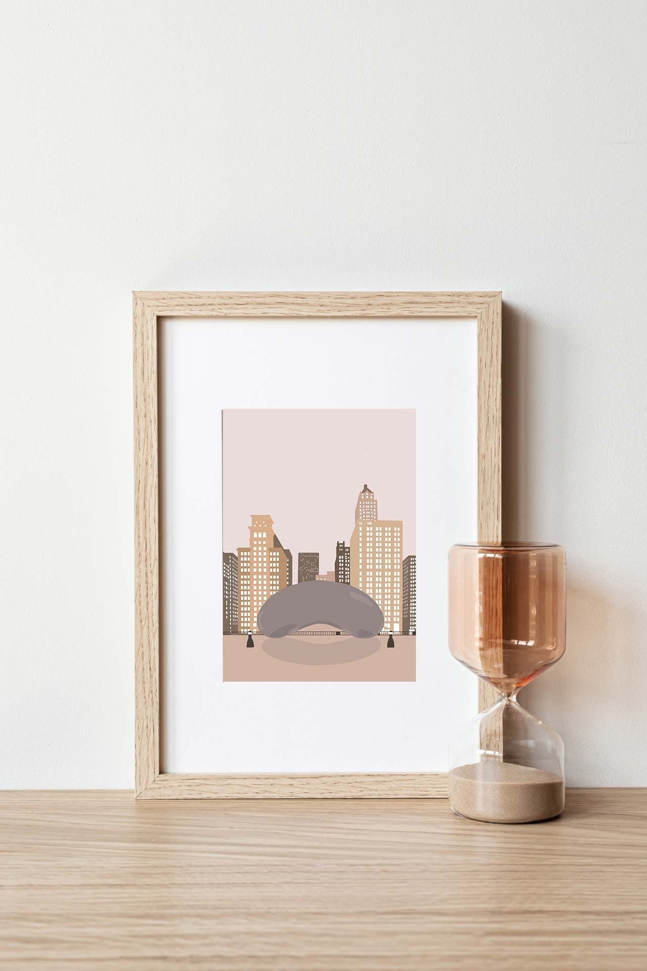 Affiche L Print A5 - A4 A3 Chicago Cloud Gate