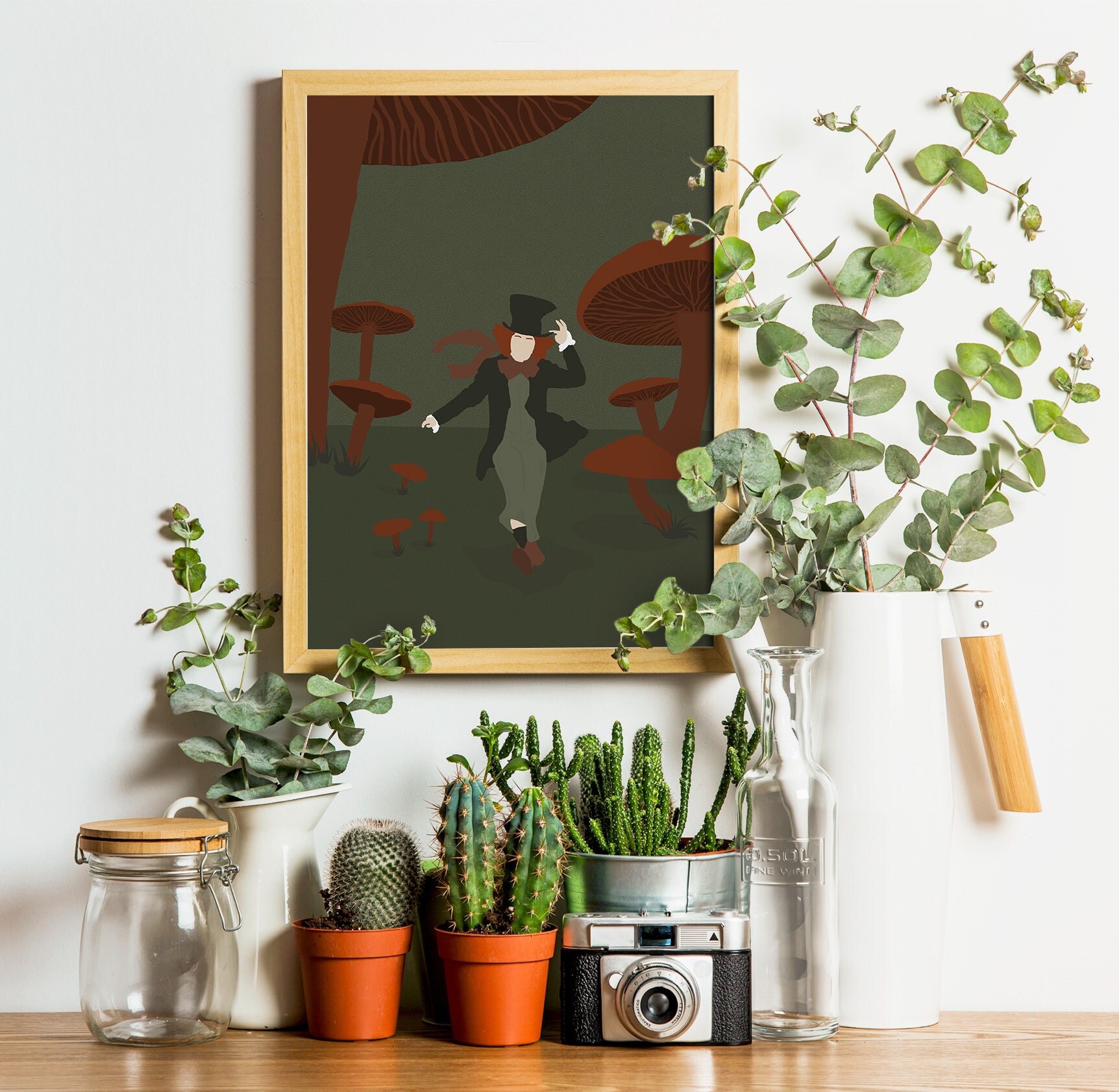 Affiche L Print A5 - A4 A3 Alice Au Pays Des Merveilles Chapelier Fou in Wonderland The Mad Hatter L