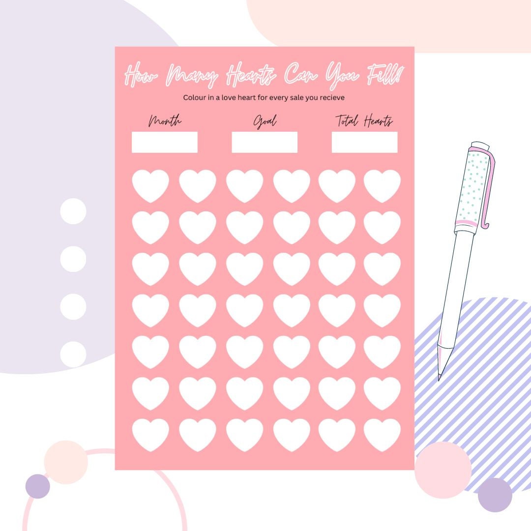 Small Business Sales Goal Chart Sale Goal Tracker Print at Home Sheet ...
