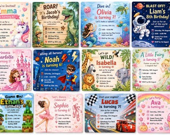 Invitación digital personalizada / Diseño personalizado a medida / Cumpleaños, baby shower, boda / Descarga instantánea