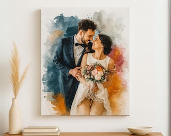 Custom Watercolor Portrait | Family, Couple, or Pet Wall Art