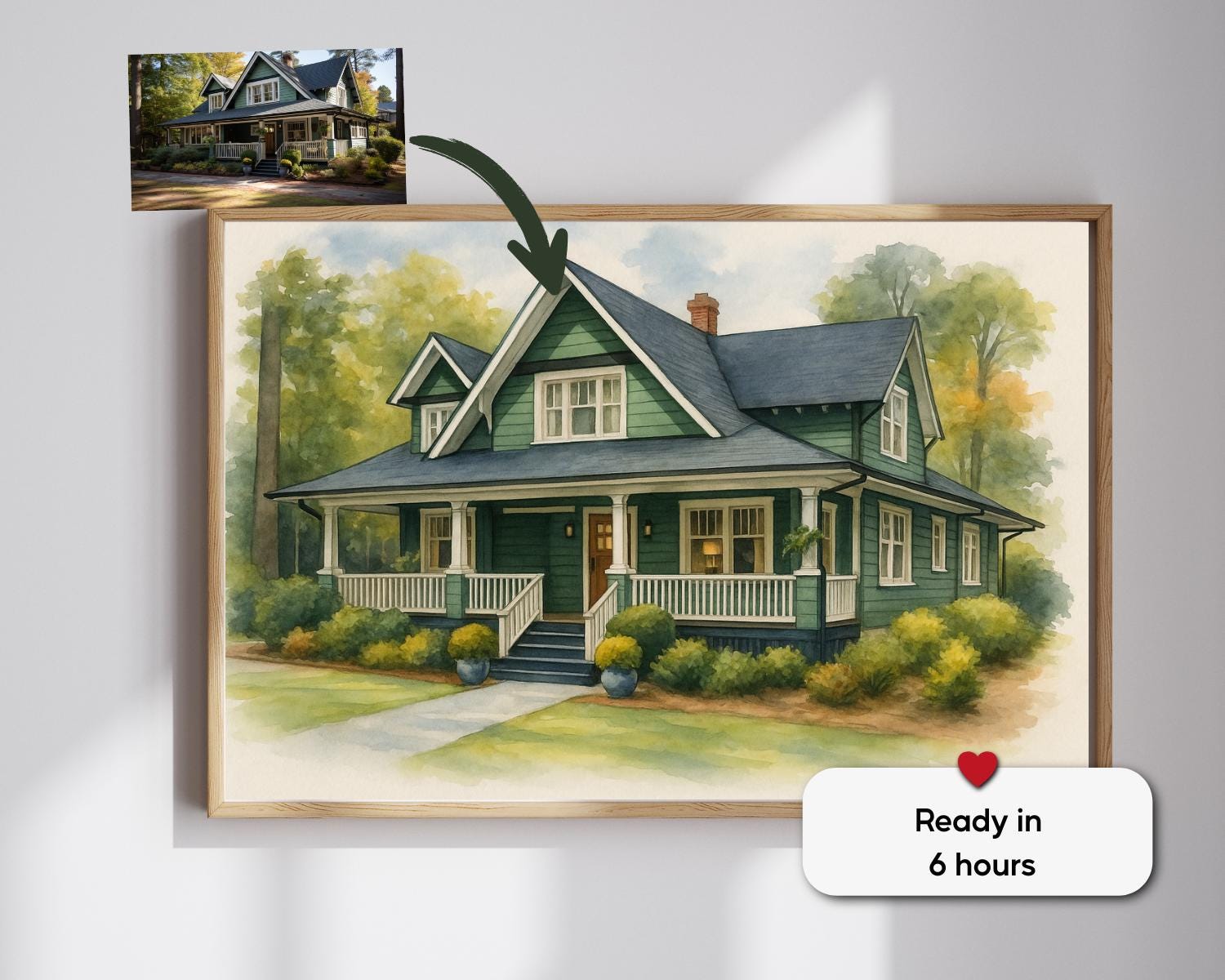 Water color house - Etsy México, image size:1500x1200