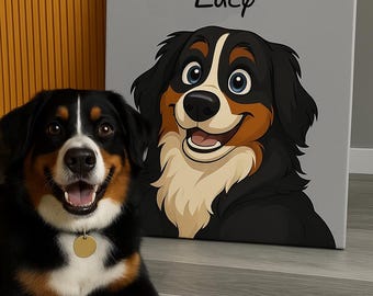Custom Cartoon Pet Portrait | Digital Pet Drawing from Photo | Personalized Pet Art Gift | Cartoon Style| Illustration Art