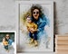 Personalised Art Gift From Photo Digital Painting Portrait Present For Family/ Kids Room Decor Wall Bespoke Artwork Anniversary 