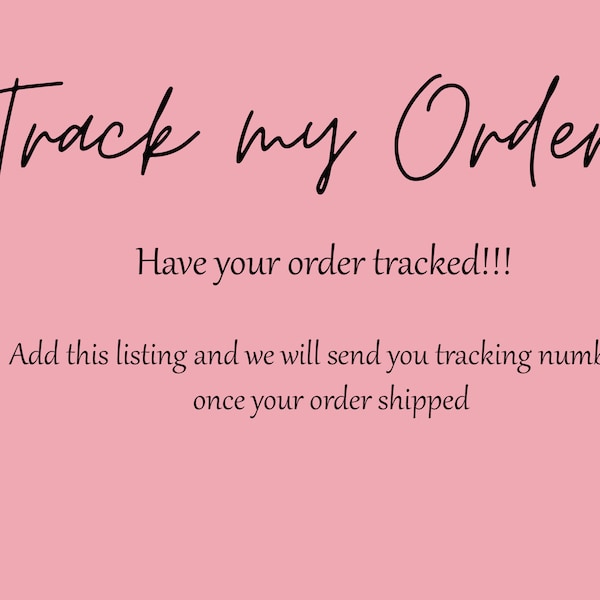 Track My Order Etsy
