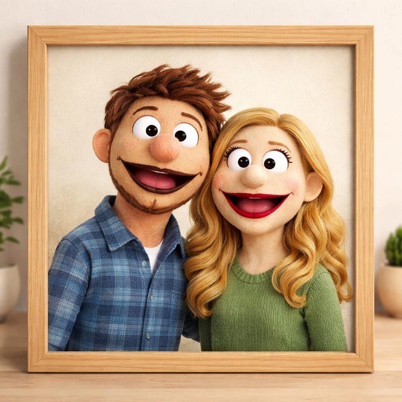 Custom Puppet-style Portrait From Photo | Whimsical Felt Character ...
