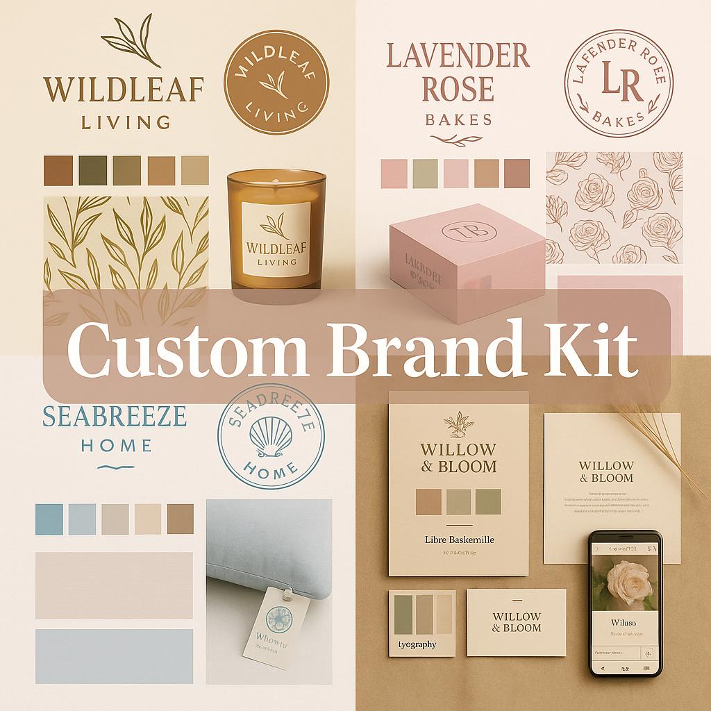 Custom Brand Kit And Logo | Bespoke Branding Package, Colour Palette & Fonts | Style Guide | Unlimited Revisions | 1–2 Day Turnaround