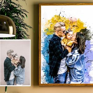 Personalised Art For Family , Perfect Print Gift For Dad Birthday/ Wedding Gift/ Father's day gift/ Anniversary, Housewarming Gift gift