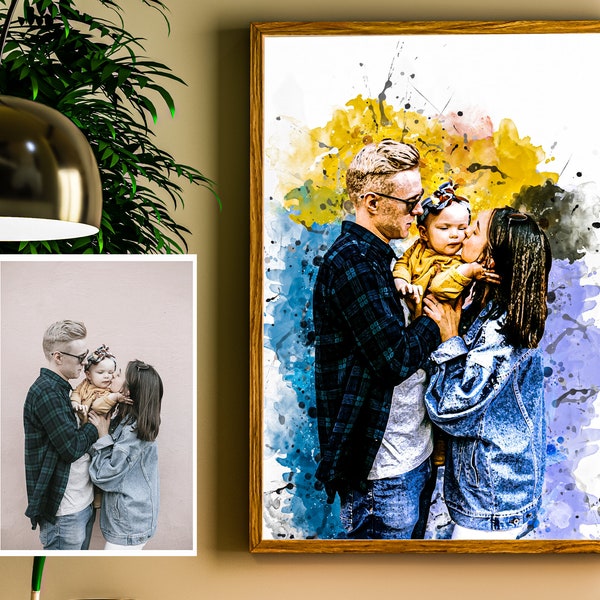 Personalised Art For Family , Perfect Print Gift For Dad Birthday/ Wedding Gift/ Father's day gift/ Anniversary, Housewarming Gift gift