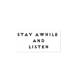 8oz BLACK Stay a While and Listen Flask 8oz BLACK Stay a While and Listen Flask