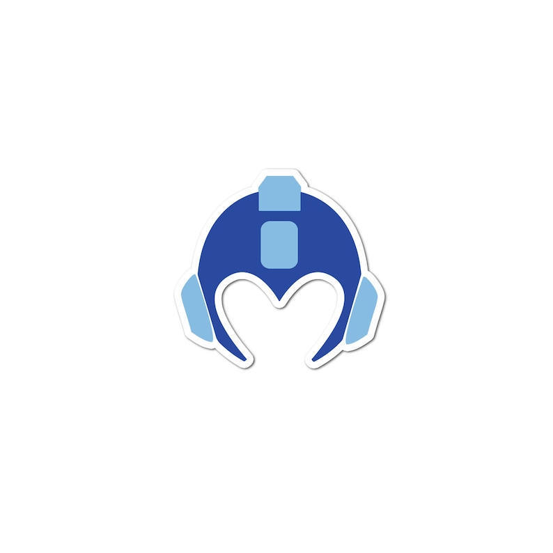 Megaman Helmet Minimalistic Die-Cut Sticker image 1