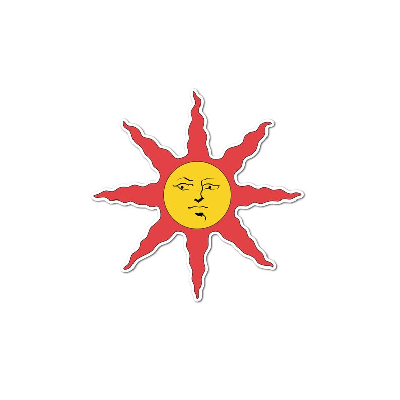 Dark Souls Solaire Sun Insignia Die-Cut Sticker image 1