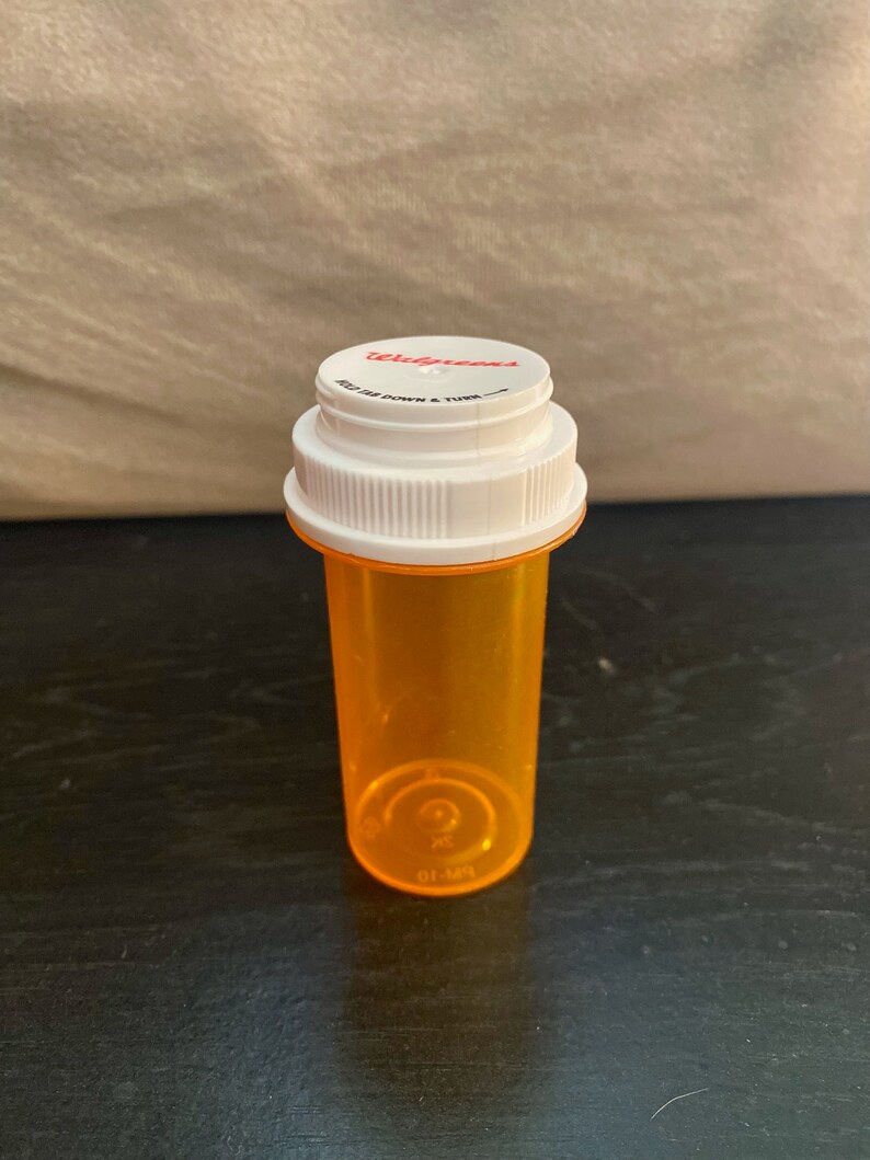 6pack Empty Walgreens Plastic Pill Bottles orange Etsy