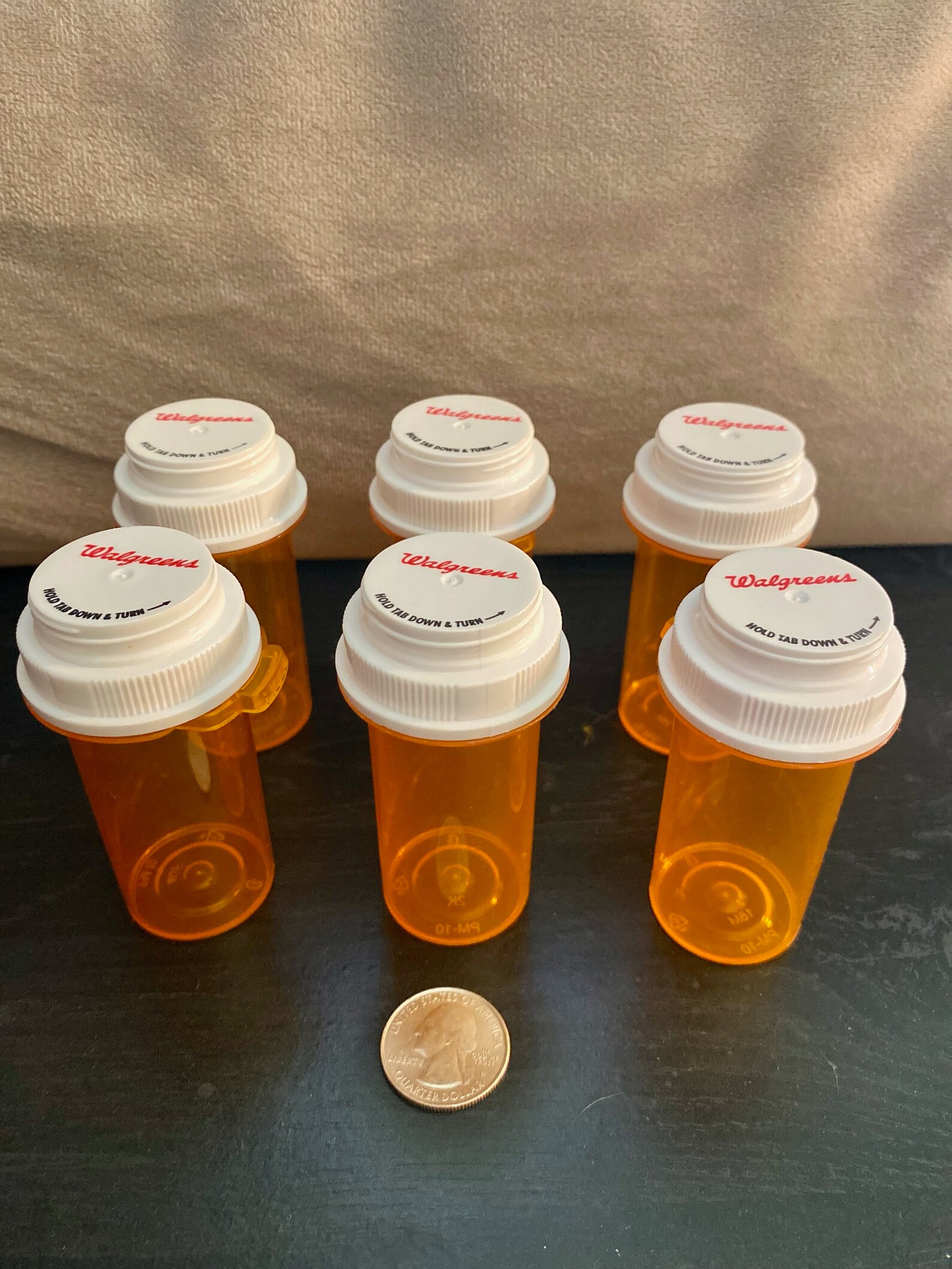 6pack Empty Walgreens Plastic Pill Bottles orange Etsy