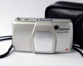 Vintage 35mm film compact point and shoot camera Olympus SuperZoom 80S AF