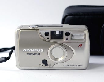 Cámara de película vintage de 35 mm Olympus TRIP AF 51, cámara compacta de apuntar y disparar de 35 mm.