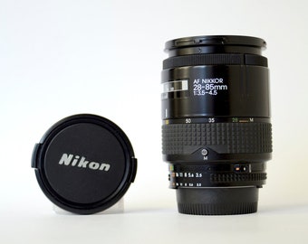 Vintage Nikon AF Nikkor 28-85mm Lens: Nikon F Mount, Compact