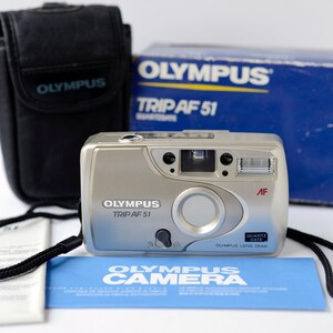 Vintage 35mm film camera Olympus TRIP AF 51, compact point and shoot 35mm film camera