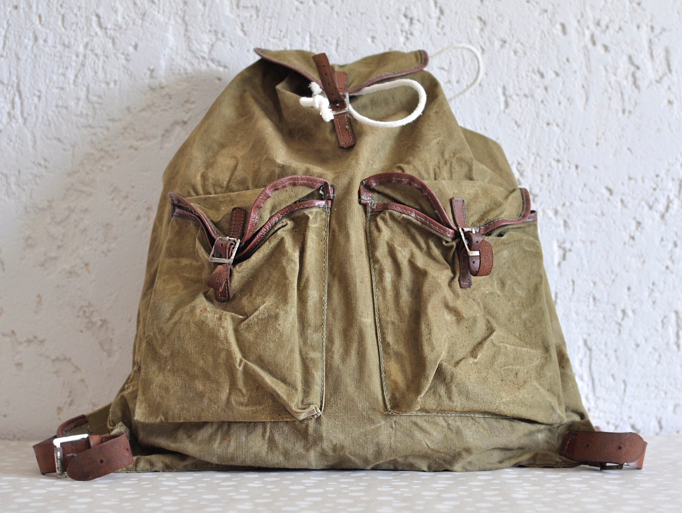Rare Vintage Canvas Backpack Made in 1964. Old Army Military - Etsy
