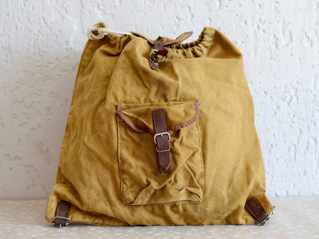 Rare Vintage Canvas Backpack Made in 1975. Small Rucksack 17 Etsy