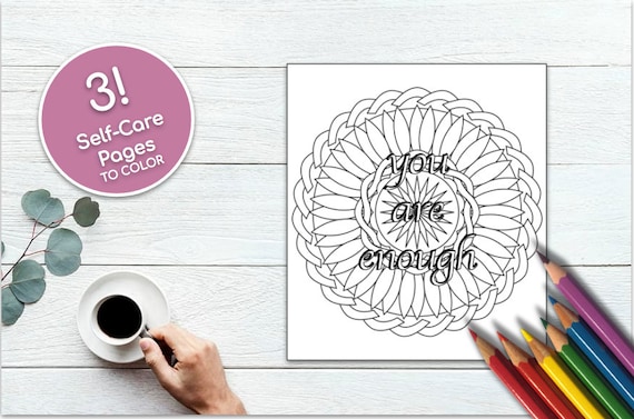 Printable Adult Coloring Pages Self Care Coloring Book | Etsy
