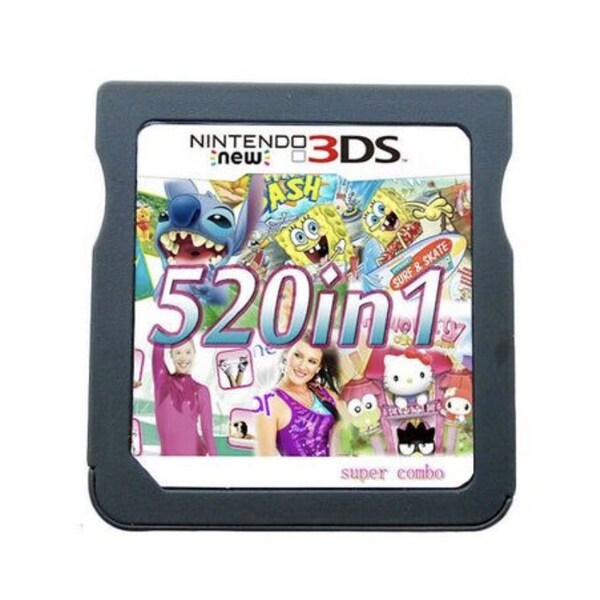 Mega Combo 520 Games in 1, Nintendo DS NDS 3DS US Game Card, Pokemon , Zelda, Mario, Kirby