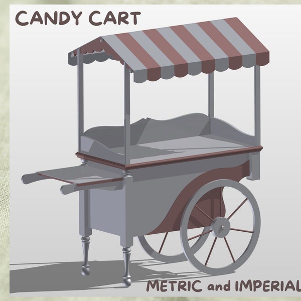 WOODEN CANDY CART- D.I.Y. Plans in mm and inches