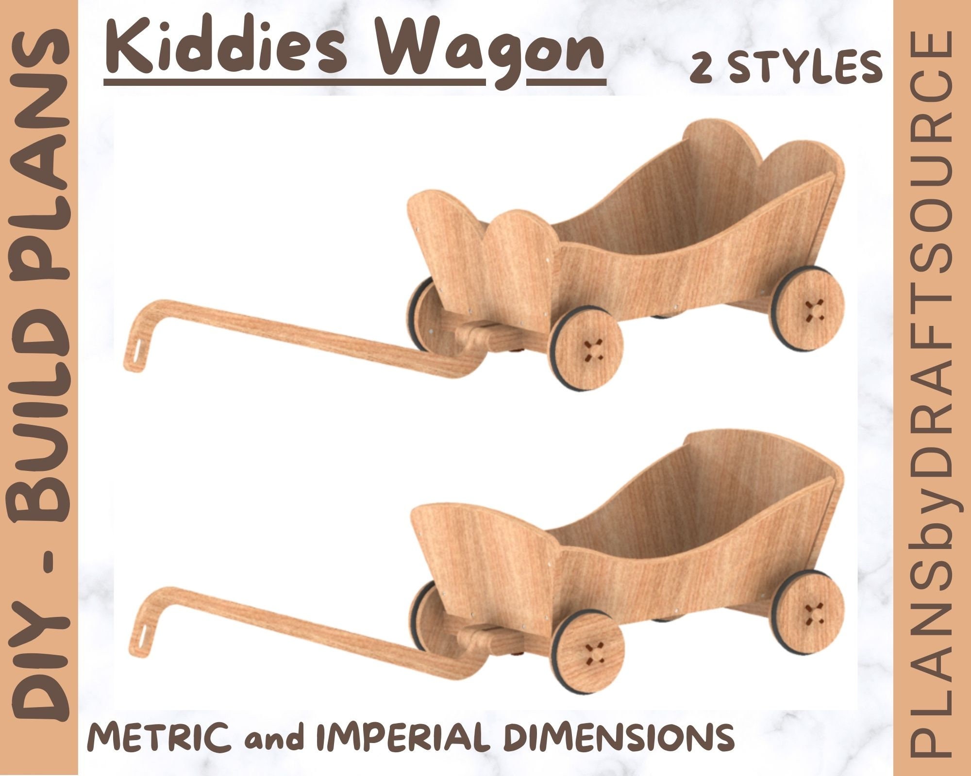 WOODEN KIDDY WAGON - Diy Plans in Mm and Inches - Etsy