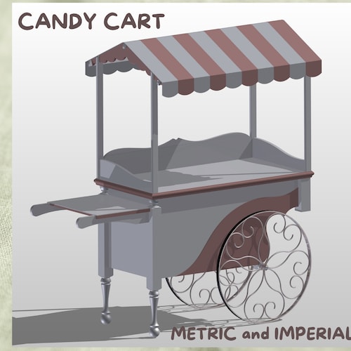 DIY PLANS for Fullsize Wooden Candy Cart Dimensions in Mm Etsy