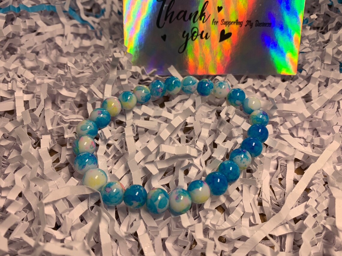 beaded tie bracelet