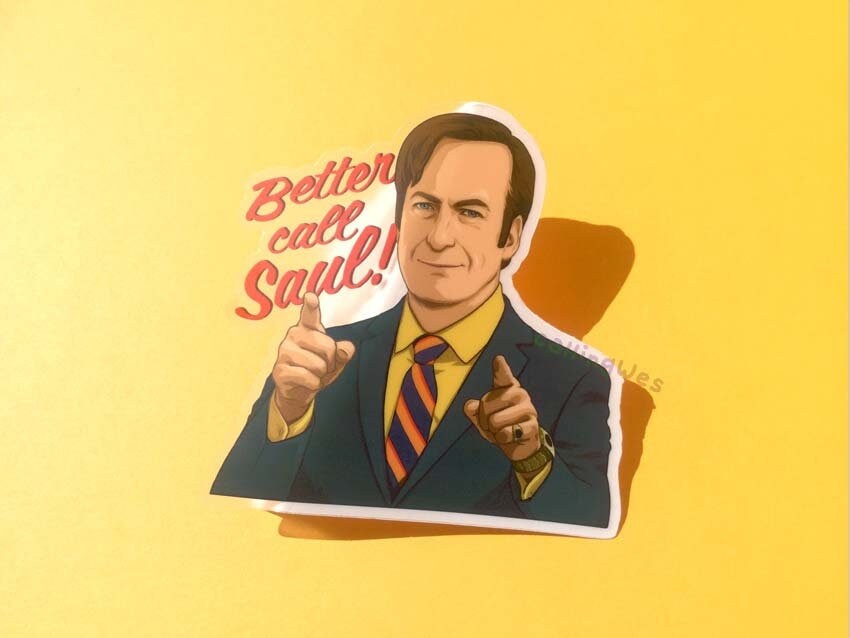 Saul Clear Sticker | Vinyl | Dishwasher safe